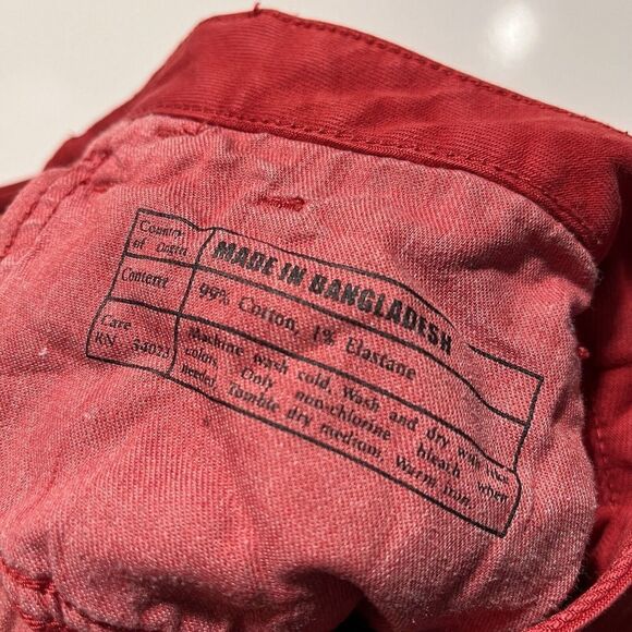 Banana Republic Red Mid Rise Jeans Skinny Jeans Size 32/12 - Picture 5 of 10